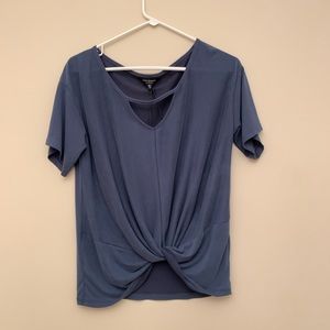 Lucky Brand V-neck Short Sleeve Tee Shirt Navy